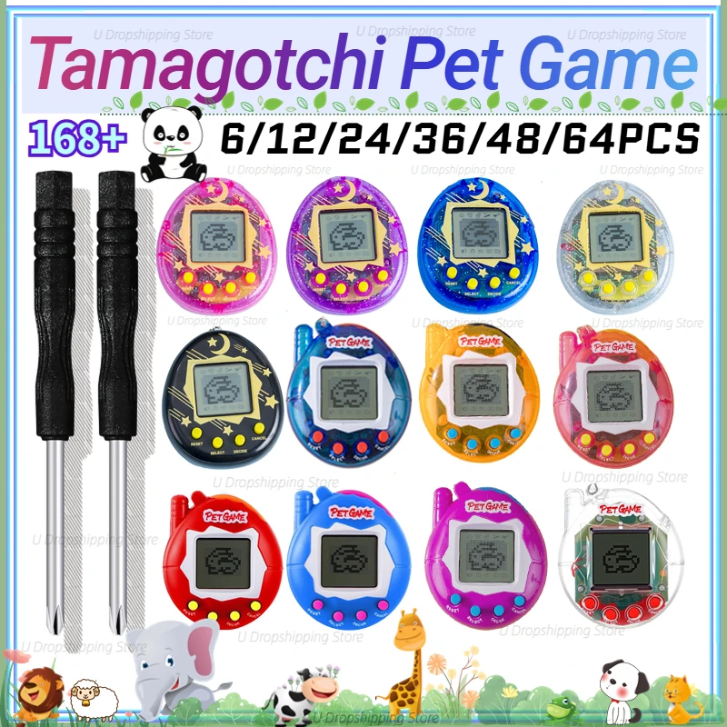 64-6PCS Virtual Pet Keychain T - огляд і ціна Tamagotchi Electronic Pet Virtual