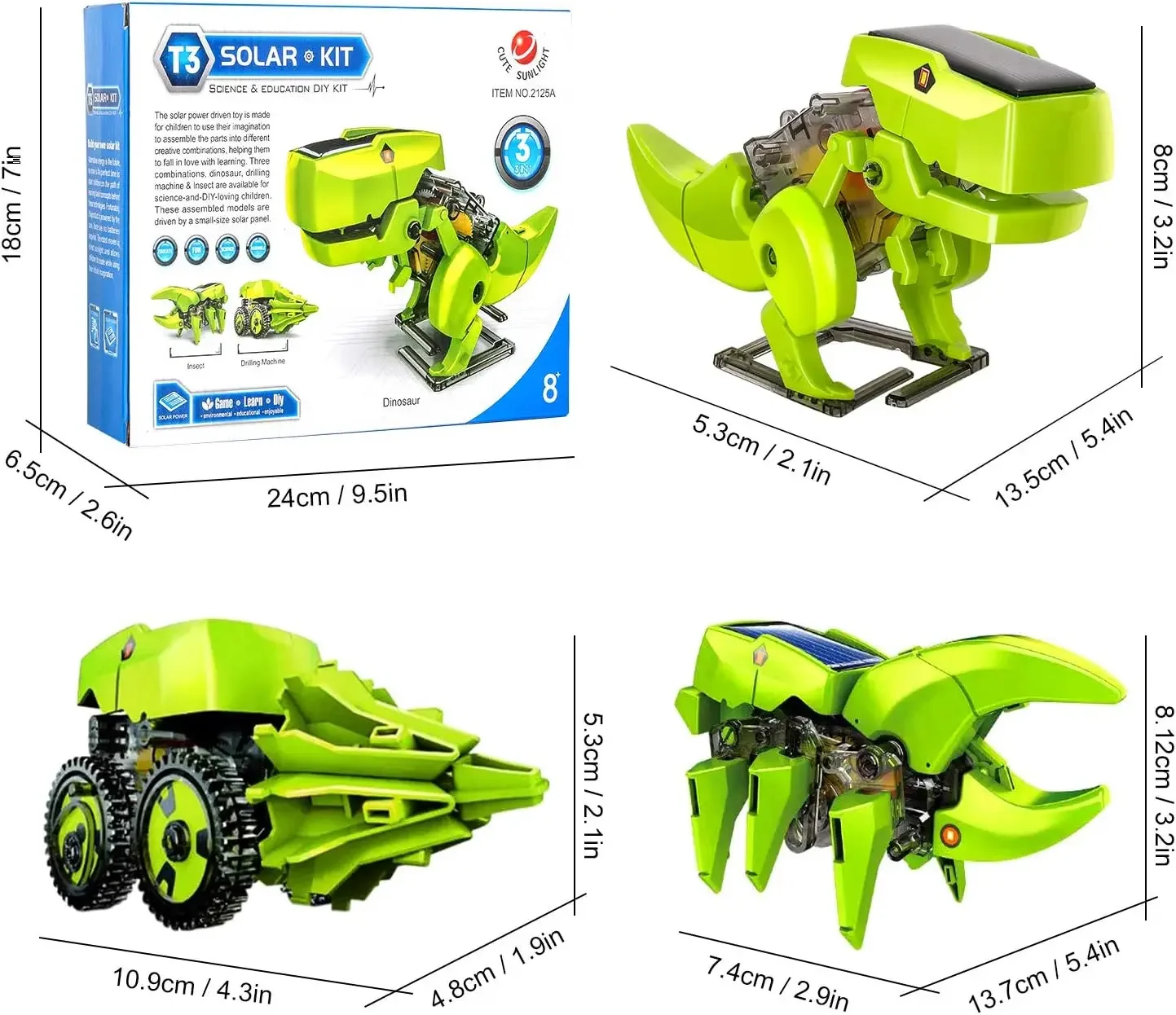 Assemble Solar Robot Kit 3 in  - огляд і ціна Stem Solar Robot Kit For Kids