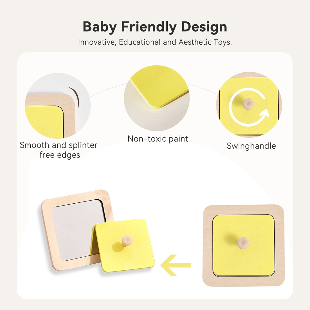 Montessori Wooden Mirror Puzzl - огляд і ціна Montessori Wooden Busy Board Toddler