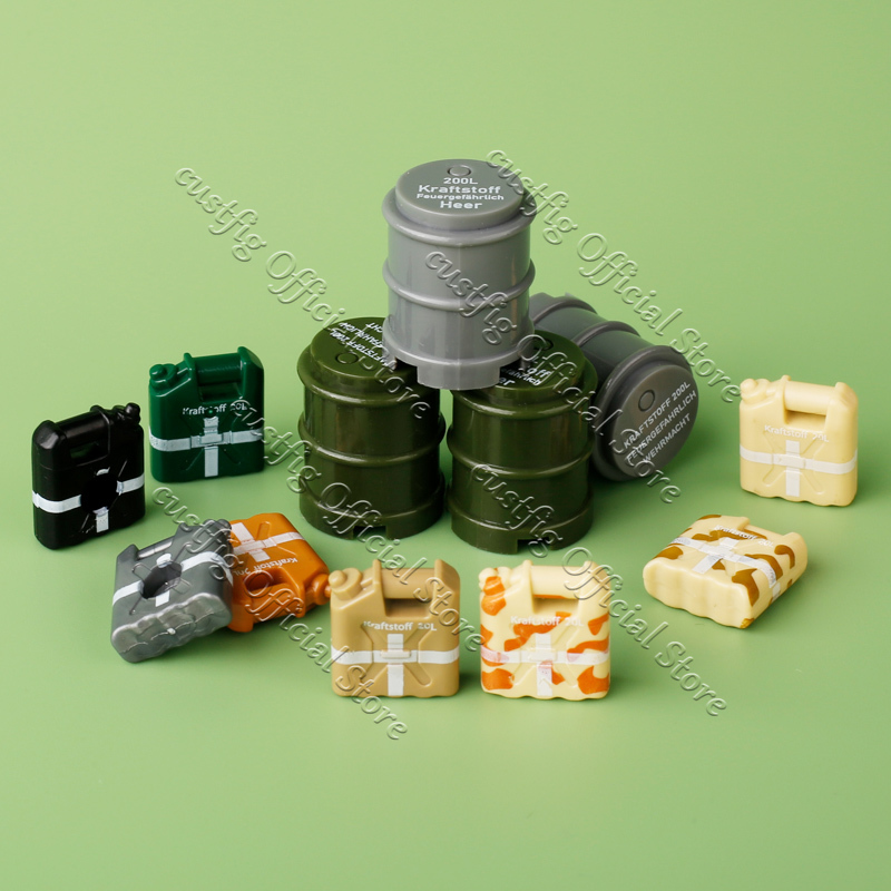 WW2 Military Oil Drum Fuel Tan - огляд і ціна Lego Compatible Military Tank