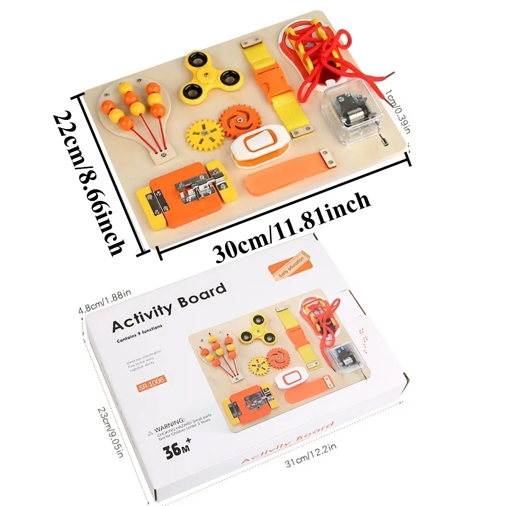Montessori Wooden Busy Board T - огляд і ціна Montessori Wooden Busy Board Toddler
