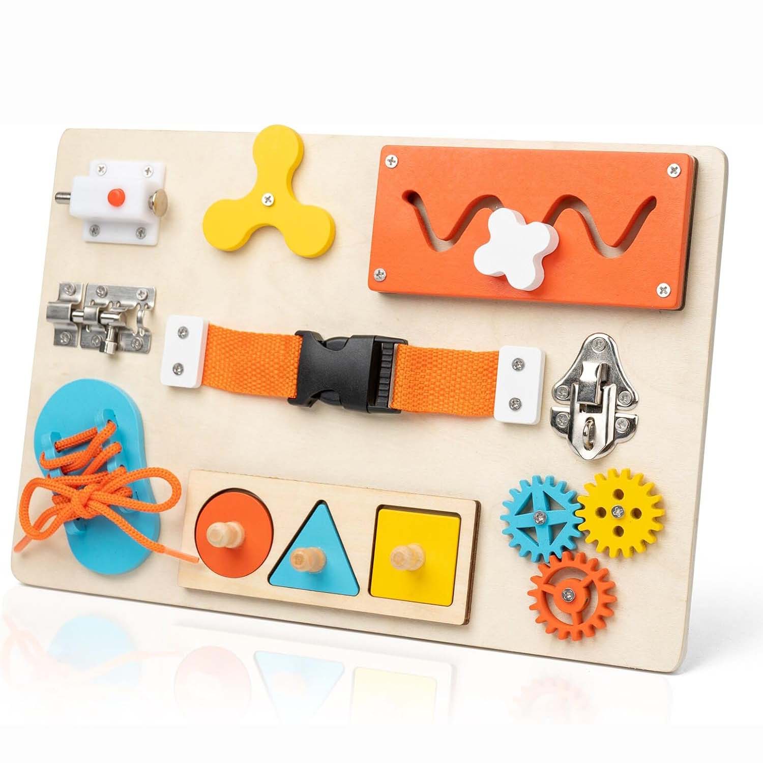 Montessori Busy Board for Todd - огляд і ціна Montessori Wooden Busy Board Toddler