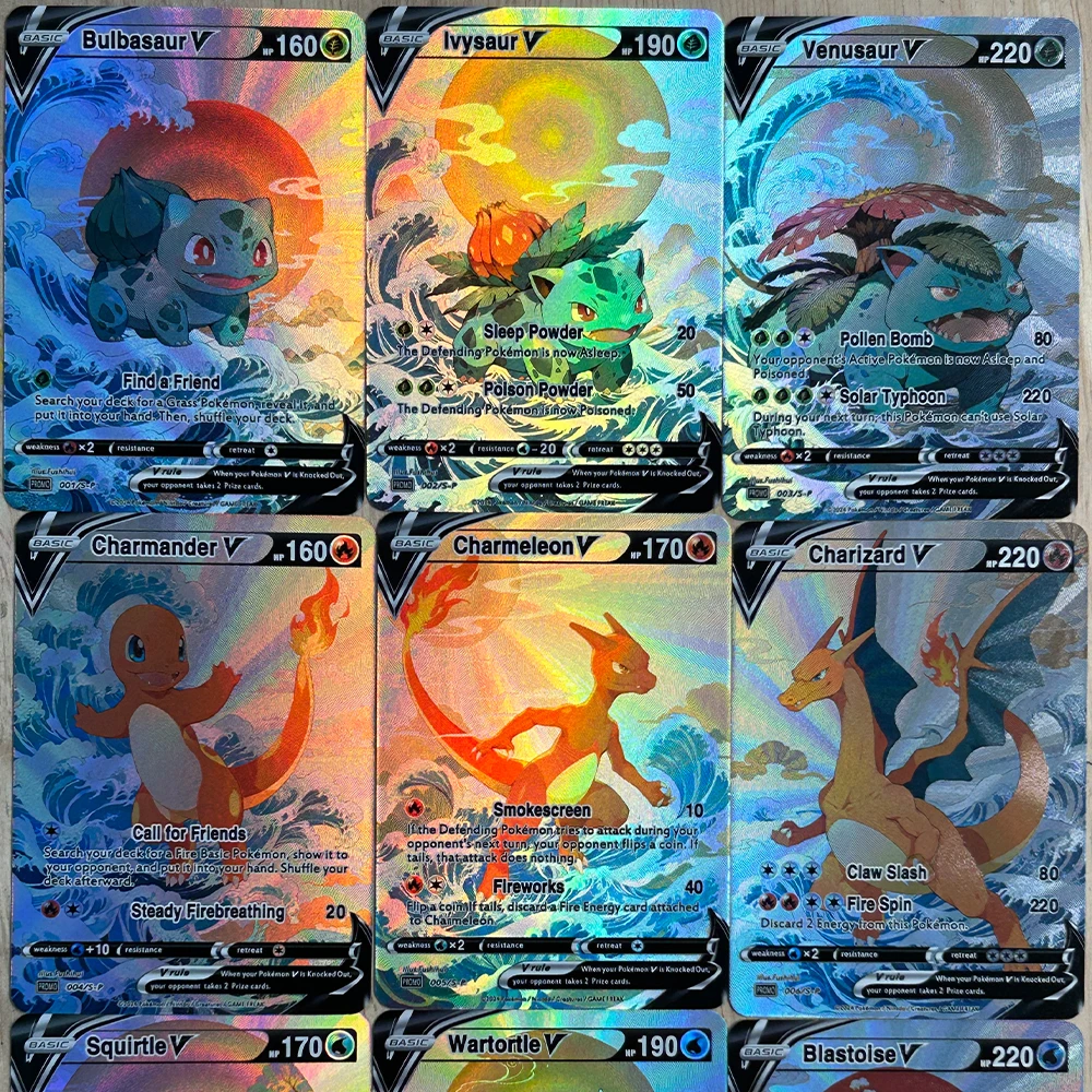 9Pcs/set DIY Anime PTCG Collec - огляд і ціна Board Games