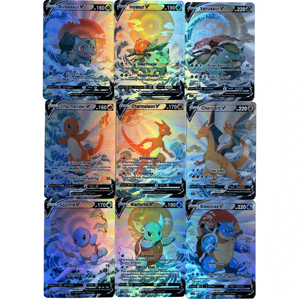 9Pcs/set DIY Anime PTCG Collec - огляд і ціна Board Games