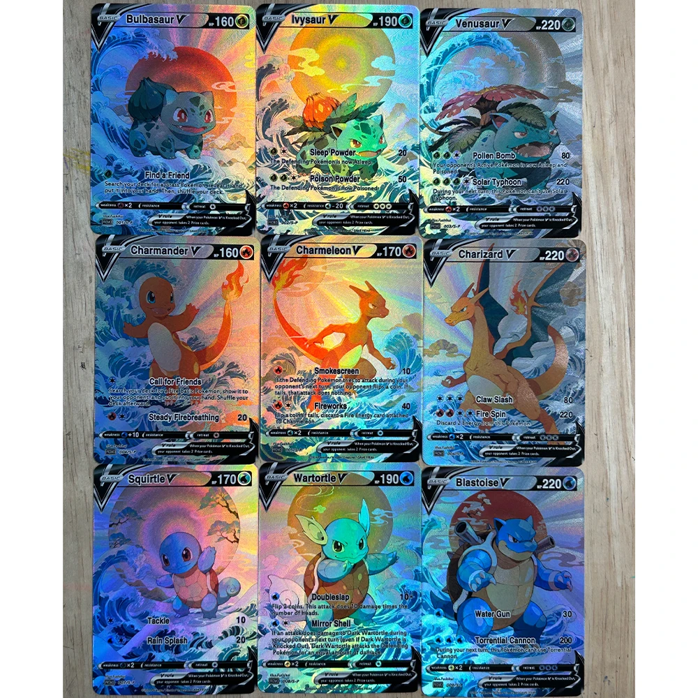 9Pcs/set DIY Anime PTCG Collec - огляд і ціна Board Games