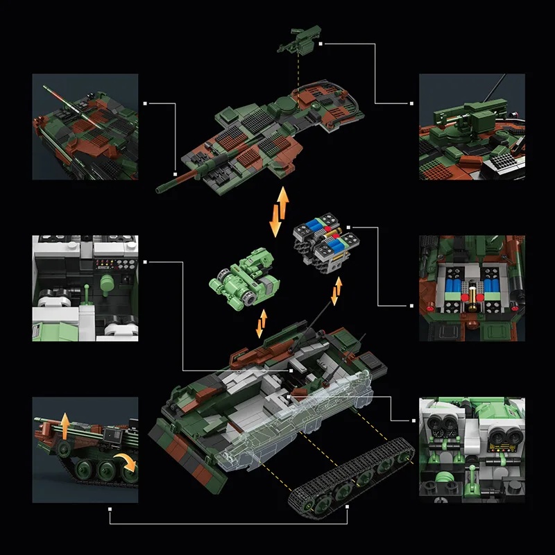 Swedish STRV103B Tank Military - огляд і ціна Lego Compatible Military Tank