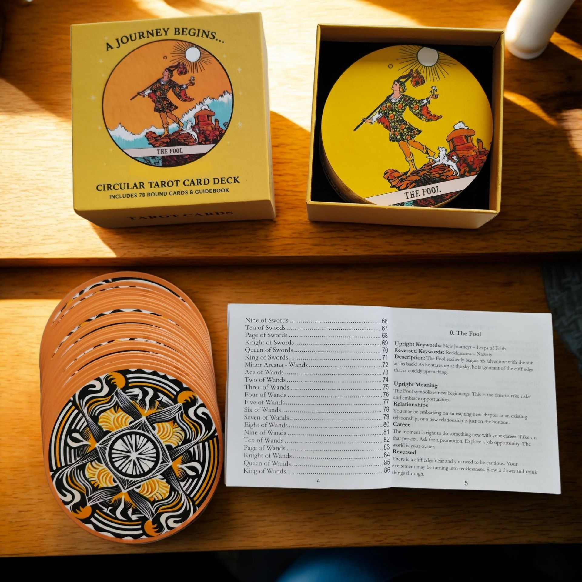 Circular Tarot Cards Deck Incl - огляд і ціна Tarot Cards Deck With Guidebook