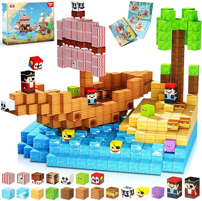 Magnetic Blocks - 100Pcs Build - огляд і ціна Magnetic Building Tiles Set 100Pcs